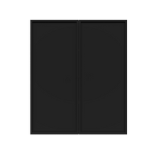 Load image into Gallery viewer, Urban Slim Black Painted Finish Wall Cabinet  with 2 doors