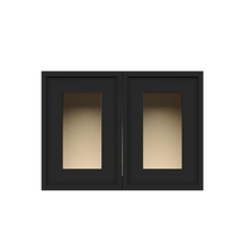 Load image into Gallery viewer, Urban Slim Black Painted Finish Wall Mullion Door Cabinet  with 2 doors