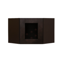 Load image into Gallery viewer, Anchester Espresso Wall Mullion Door Diagonal Corner Cabinet 1 Door No Shelf Glass Not Included