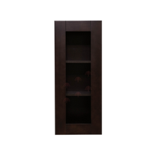 Load image into Gallery viewer, Anchester Espresso Wall Mullion Door Cabinet 1 Door 2 Adjustable Shelves Glass Not Included