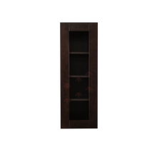 Load image into Gallery viewer, Anchester Espresso Wall Mullion Door Cabinet 1 Door 3 Adjustable Shelves Glass Not Included