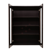 Load image into Gallery viewer, Anchester Espresso Wall Mullion Door Cabinet 2 Doors 3 Adjustable Shelves Glass Not Included