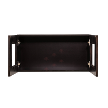 Load image into Gallery viewer, Anchester Espresso Wall Mullion Door Cabinet 2 Doors No Shelf 24 Inch Depth Glass Not Included