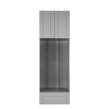 Load image into Gallery viewer, Anchester Gray Tall Double Oven Cabinet 2 Upper Doors and 1 Lower Drawer