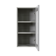 Load image into Gallery viewer, Anchester Gray Wall Mullion Door Cabinet 1 Door 2 Adjustable Shelves Glass Not Included