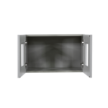 Load image into Gallery viewer, Anchester Gray Wall Mullion Door Cabinet 2 Doors No Shelf Glass Not Included