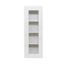 Load image into Gallery viewer, Anchester White Wall Mullion Door Cabinet 1 Door 3 Adjustable Shelves Glass Not Included