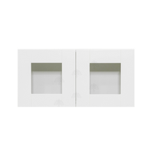 Load image into Gallery viewer, Anchester White Wall Mullion Door Cabinet 2 Doors No Shelf Glass Not Included