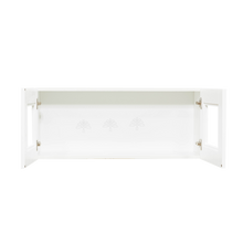 Load image into Gallery viewer, Anchester White Wall Mullion Door Cabinet 2 Doors No Shelf 24 Inch Depth Glass Not Included