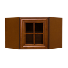 Load image into Gallery viewer, Cambridge Wall Mullion Door Diagonal Corner Cabinet 1 Door No Shelf Glass Not Included