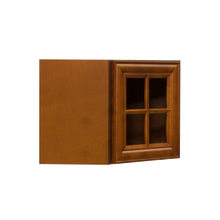 Load image into Gallery viewer, Cambridge Wall Mullion Door Diagonal Corner Cabinet 1 Door No Shelf Glass Not Included