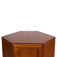 Load image into Gallery viewer, Cambridge Wall Mullion Door Diagonal Corner Cabinet 1 Door 2 Adjustable Shelves Glass Not Included