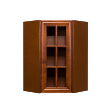 Load image into Gallery viewer, Cambridge Wall Mullion Door Diagonal Corner Cabinet 1 Door 2 Adjustable Shelves Glass Not Included