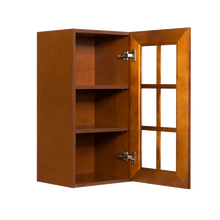 Load image into Gallery viewer, Cambridge Wall Mullion Door Cabinet 1 Door 2 Adjustable Shelves 30 Inch Height Glass Not Included