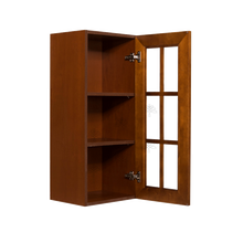 Load image into Gallery viewer, Cambridge Wall Mullion Door Cabinet 1 Door 2 Adjustable Shelves Glass Not Included