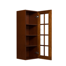 Load image into Gallery viewer, Cambridge Wall Mullion Door Cabinet 1 Door 3 Adjustable Shelves Glass Not Included