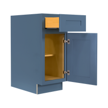 Load image into Gallery viewer, Lancaster Blue Base Cabinet 1 Drawer 1 Door 1 Adjustable Shelf