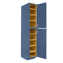 Load image into Gallery viewer, Lancaster Blue Tall Pantry 1 Upper Door and 1 Lower Door