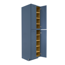 Load image into Gallery viewer, Lancaster Blue Tall Pantry 2 Upper Doors and 2 Lower Doors