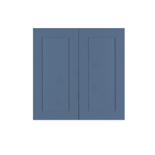 Load image into Gallery viewer, Lancaster Blue Wall Cabinet 2 Doors 2 Adjustable Shelves With 30-inch Height
