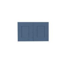 Load image into Gallery viewer, Lancaster Blue Wall Cabinet 2 Doors No Shelf 24inch Depth