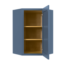 Load image into Gallery viewer, Lancaster Blue Wall Diagonal Corner 1 Door 2 Adjustable Shelves