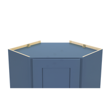 Load image into Gallery viewer, Lancaster Blue Wall Diagonal Corner 1 Door 2 Adjustable Shelves