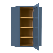Load image into Gallery viewer, Lancaster Blue Wall Diagonal Corner 1 Door 3 Adjustable Shelves
