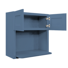 Load image into Gallery viewer, Lancaster Blue Wall Microwave Cabinet 2 Doors No Shelf