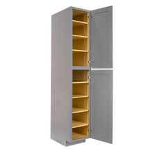 Load image into Gallery viewer, Lancaster Gray Tall Pantry 1 Upper Door and 1 Lower Door