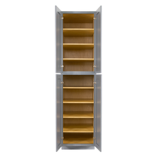 Load image into Gallery viewer, Lancaster Gray Tall Pantry 2 Upper Doors and 2 Lower Doors