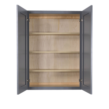 Load image into Gallery viewer, Lancaster Gray Wall Cabinet 2 Doors 3 Adjustable Shelves