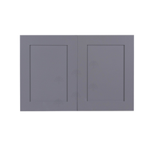 Load image into Gallery viewer, Lancaster Gray Wall Cabinet 2 Doors 1 Adjustable Shelf 24inch Depth