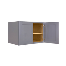 Load image into Gallery viewer, Lancaster Gray Wall Cabinet 2 Doors 1 Adjustable Shelf 24inch Depth