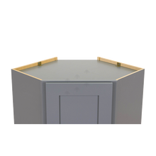 Load image into Gallery viewer, Lancaster Gray Wall Diagonal Corner 1 Door 2 Adjustable Shelves