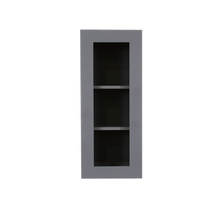 Load image into Gallery viewer, Lancaster Gray Mullion Door Cabinet 1 Door 2 Adjustable Shelves Glass not Included