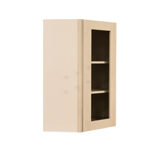 Load image into Gallery viewer, Lancaster Stone Wash Wall Diagonal Mullion Door Cabinet 1 Door 2 Adjustable Shelves Glass not Included