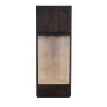 Load image into Gallery viewer, Lancaster Vintage Charcoal Tall Double Oven Cabinet 2 Upper Doors and 1 Lower Drawer