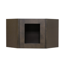 Load image into Gallery viewer, Lancaster Vintage Charcoal Wall Diagonal Mullion Door Cabinet 1 Door No Shelf Glass Not Included
