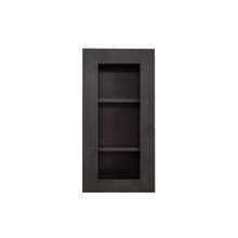 Load image into Gallery viewer, Lancaster Vintage Charcoal Wall Mullion Door Cabinet 1 Door 2 Adjustable Shelves Glass not Included