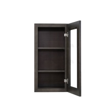 Load image into Gallery viewer, Lancaster Vintage Charcoal Wall Mullion Door Cabinet 1 Door 2 Adjustable Shelves Glass not Included