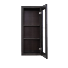 Load image into Gallery viewer, Lancaster Vintage Charcoal Mullion Door Cabinet 1 Door 2 Adjustable Shelves Glass not Included