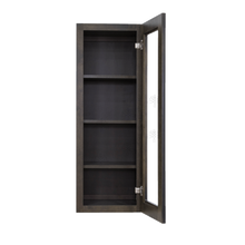 Load image into Gallery viewer, Lancaster Vintage Charcoal Wall Mullion Door Cabinet 1 Door 3 Adjustable Shelves Glass not Included
