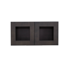 Load image into Gallery viewer, Lancaster Vintage Charcoal Wall Mullion Door Cabinet 2 Doors No Shelves Glass not inclued