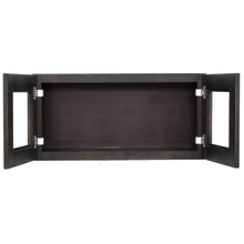 Load image into Gallery viewer, Lancaster Vintage Charcoal Wall Mullion Door Cabinet 2 Doors No Shelves Glass not inclued