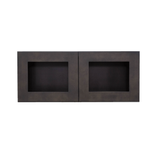 Load image into Gallery viewer, Lancaster Vintage Charcoal Wall Mullion Door Cabinet 2 Doors No Shelf Glass Not Included