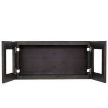 Load image into Gallery viewer, Lancaster Vintage Charcoal Wall Mullion Door Cabinet 2 Doors No Shelf Glass Not Included
