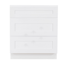 Load image into Gallery viewer, Lancaster Shaker White Base Drawer Cabinet 3 Drawers