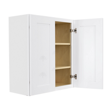 Load image into Gallery viewer, Lancaster Shaker White Wall Cabinet 2 Doors 2 Adjustable Shelves With 30-inch Height