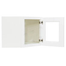 Load image into Gallery viewer, Lancaster White Wall Diagonal Mullion Door Cabinet 1 Door No Shelf Glass Not Included
